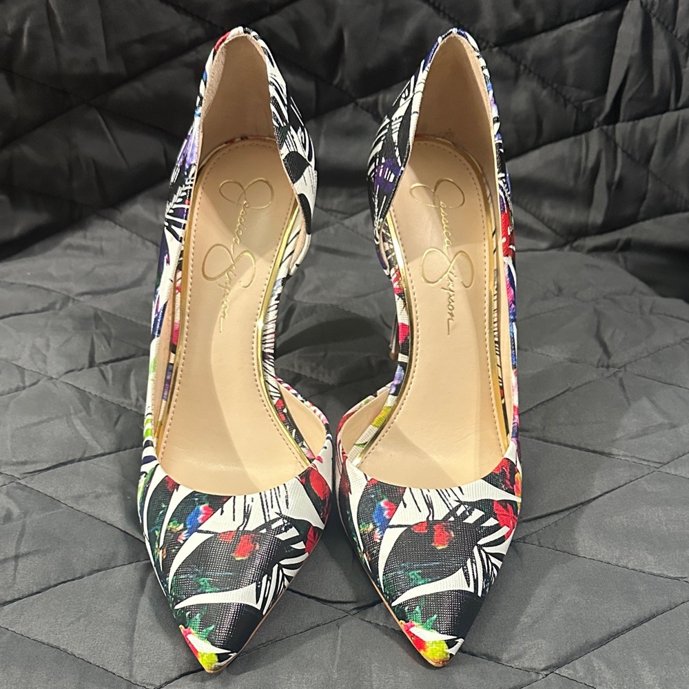 Jessica Simpson Multicolor Floral Heels - Picture 4 of 6